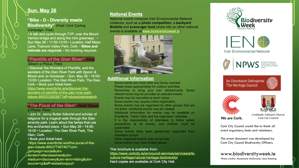 A Brochure about National Biodiversity listings from cork City Council page 3