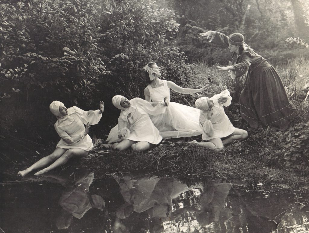 A photograph from 1950 'Children of Lir' photo shoot in Fleischmann's Glen House