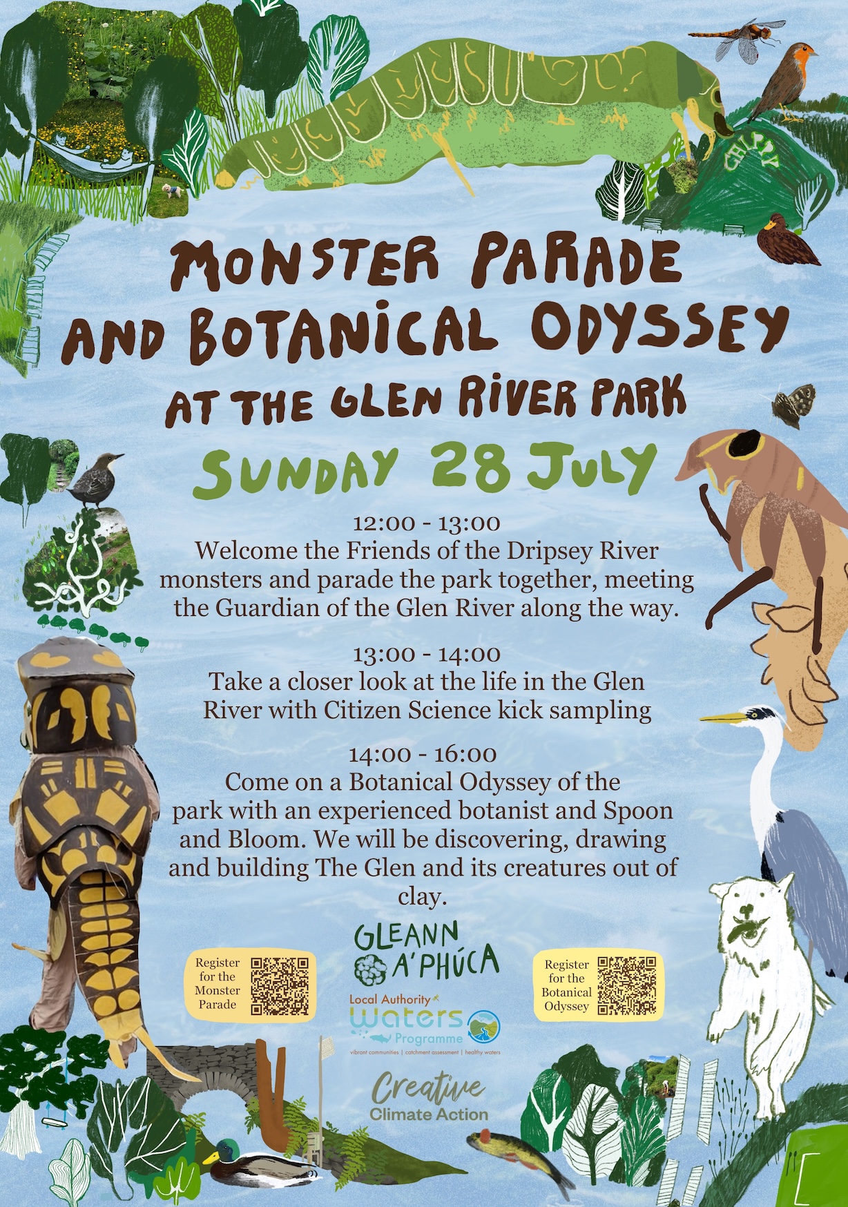 A poster advertising the event in the park