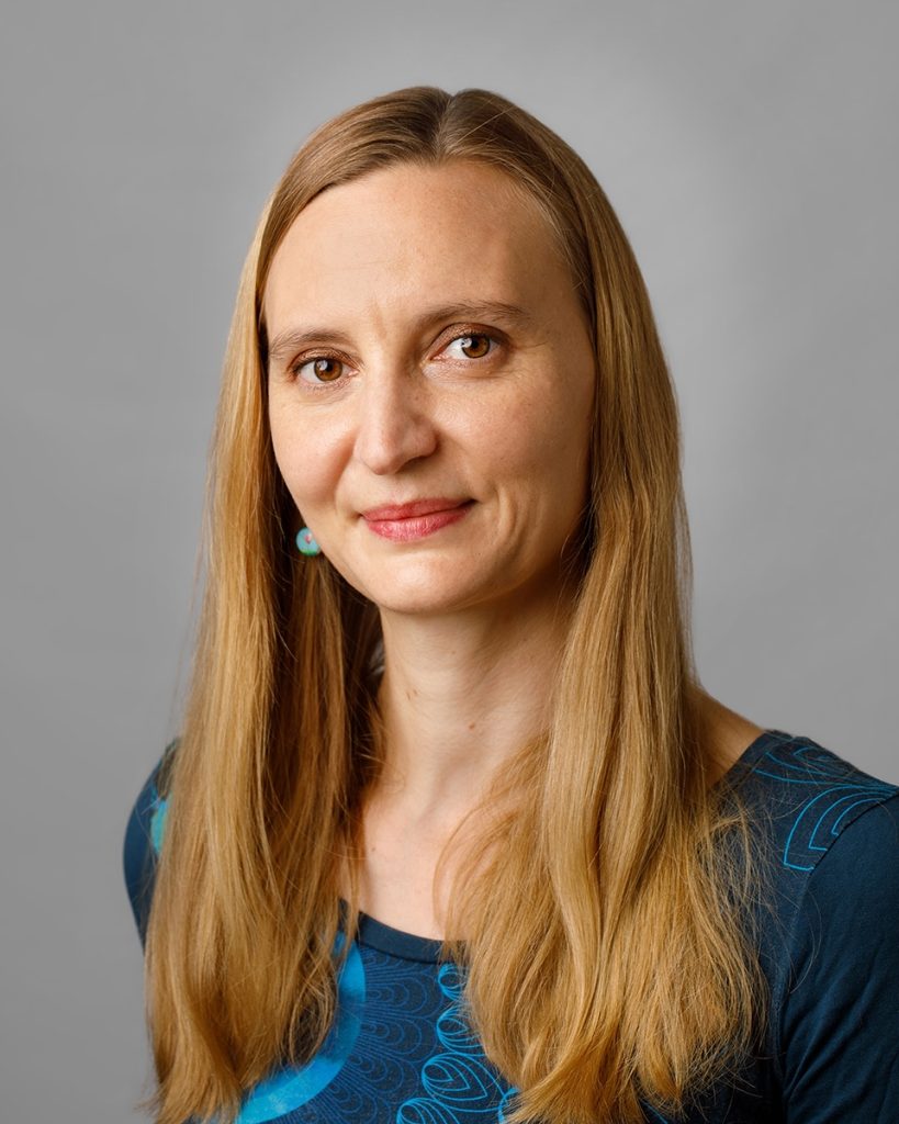 A photograph , headshot, of dance artist, Helga Deasy