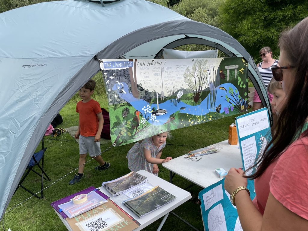 a photo of the stand displying information about the dripsey ad Glen river projects