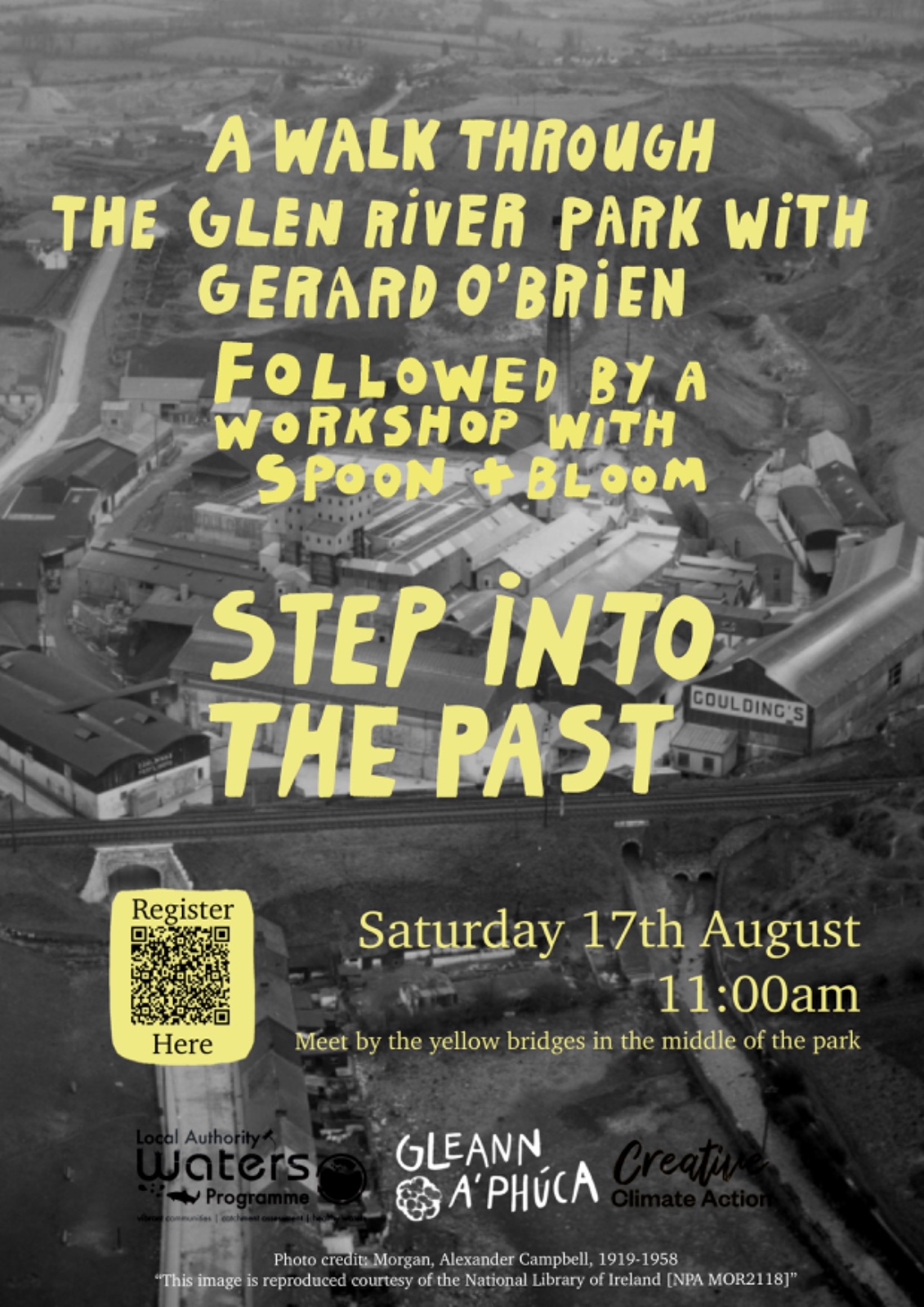 A poster advertising the "Step into the Past" event