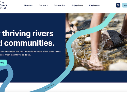 A screenshot of the rivers Trust Website